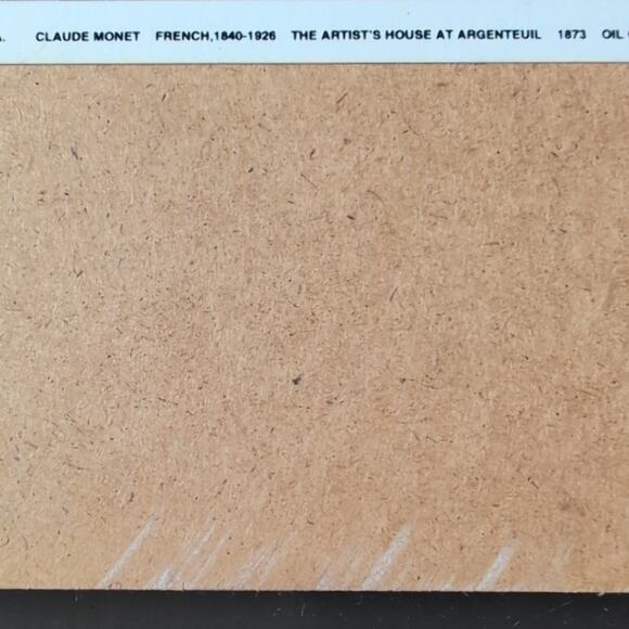 Vintage Claude Monet The Artists House At Argenteuil Lithograph On Board 1991 - Picture 6 of 9